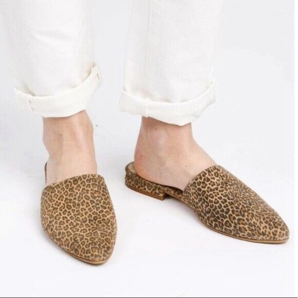 NEW Able Local + Global Marlene Leopard Suede Mules Slides Shoes Autumn - Picture 5 of 10